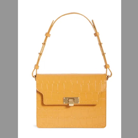 Marge Sherwood Vintage Brick Croc Embossed Leather Bag in Tan - Picture 1 of 13